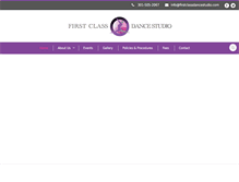 Tablet Screenshot of firstclassdancestudio.com